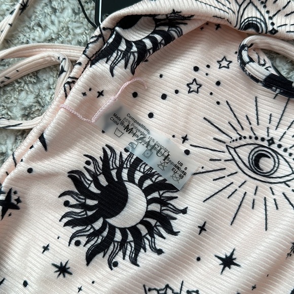 NWT Pink & Black Celestial High Cut Bikini - Picture 7 of 16